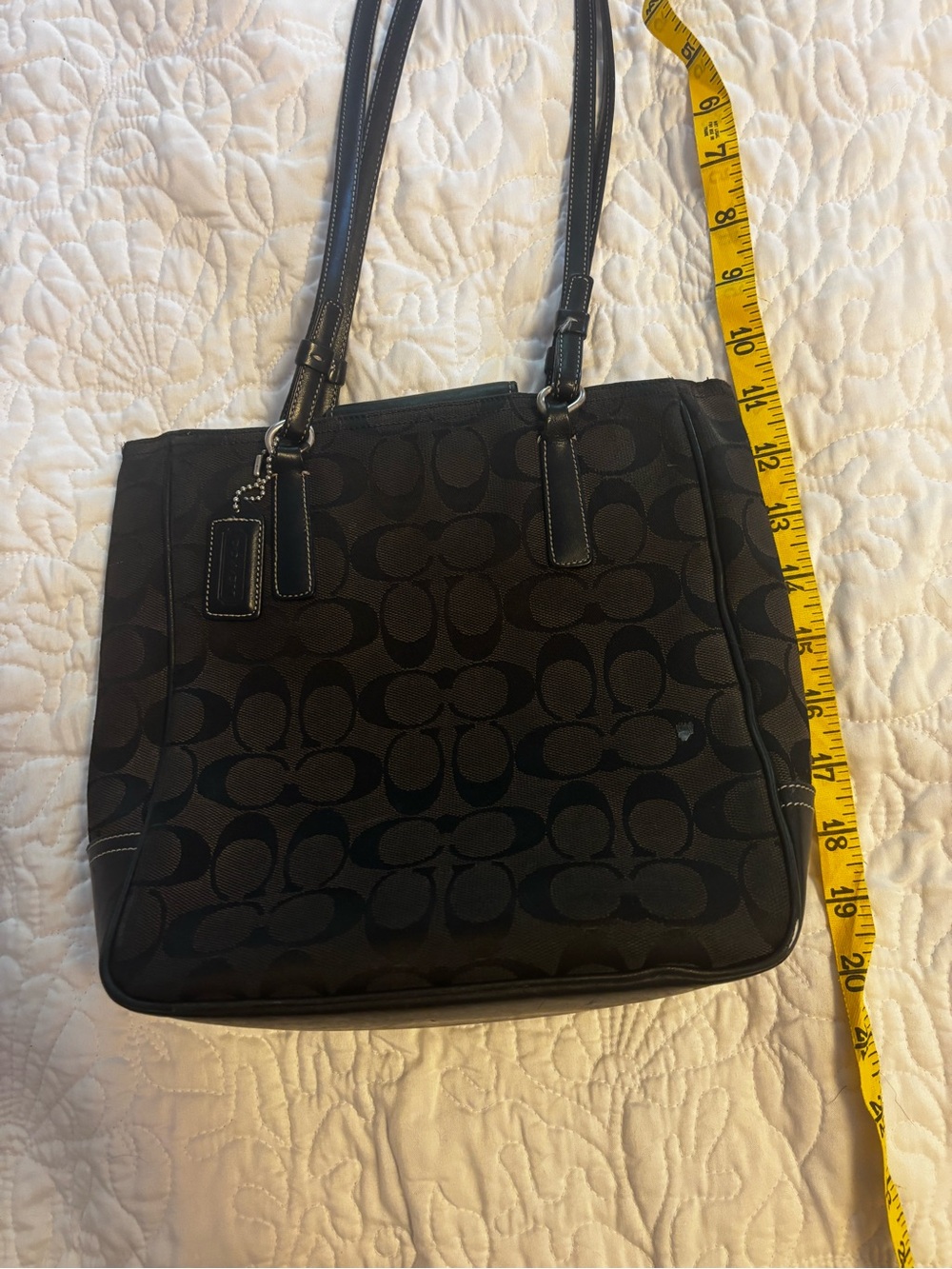 Coach Mocha 2001 Signature Pattern Shoulder Tote - Picture 10 of 10